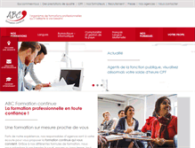 Tablet Screenshot of abc-formationcontinue.com